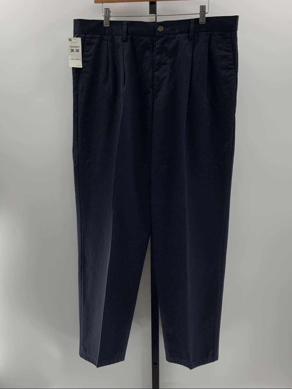 Dockers Navy Pleated Chinos